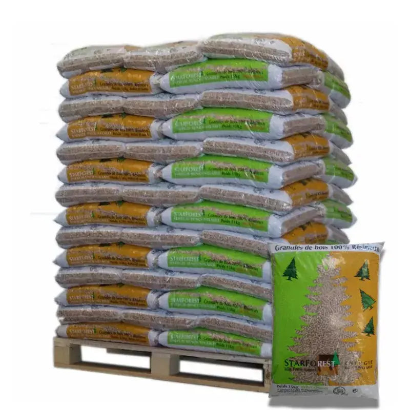 Pellet Starforest – Palette mit 70 Säcken à 15 kg – Premium Holzpellets
