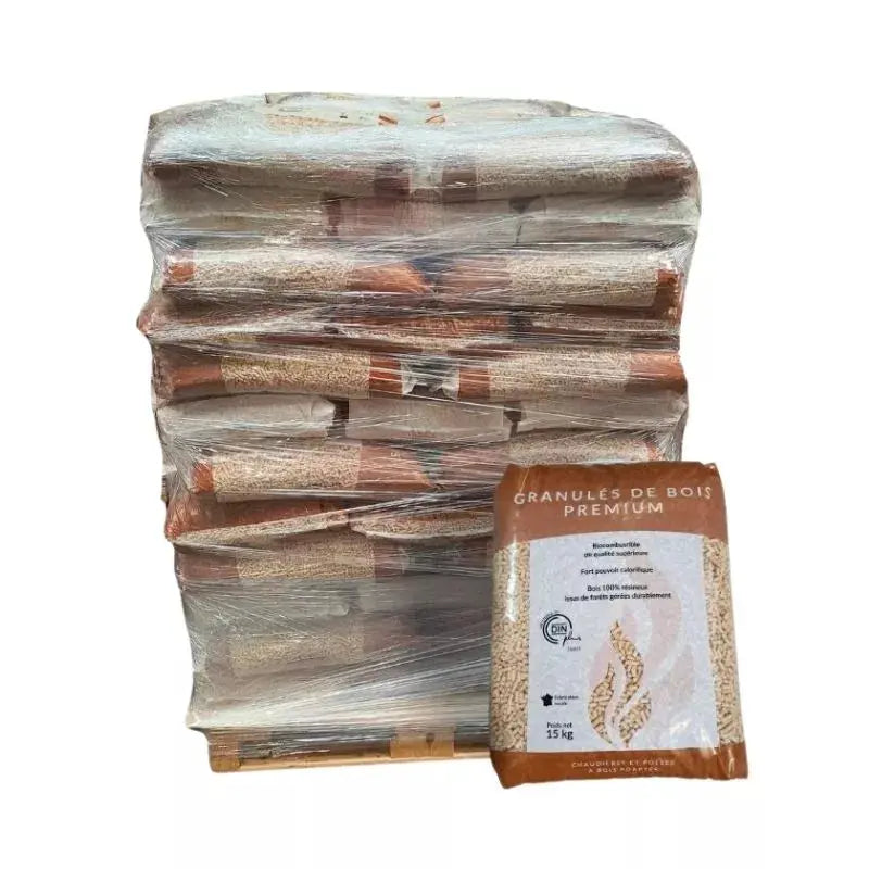 Rochefort Pellets Holzpellets – Palette mit 65 Säcken à 15 kg