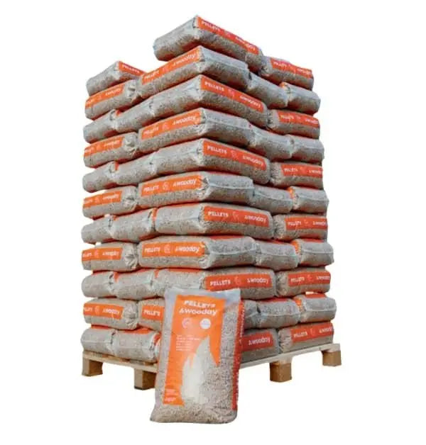 WOODAY Holzpellets – Palette mit 65 Säcken