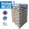 WOODSTOCK Holzpellets – 3 Paletten mit 198 Säcken 15 kg