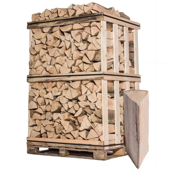 Brennholz 33 cm – Hartholz-Mix – Palette 2 m³ (ca. 3 Ster) – Trockenes Kaminholz