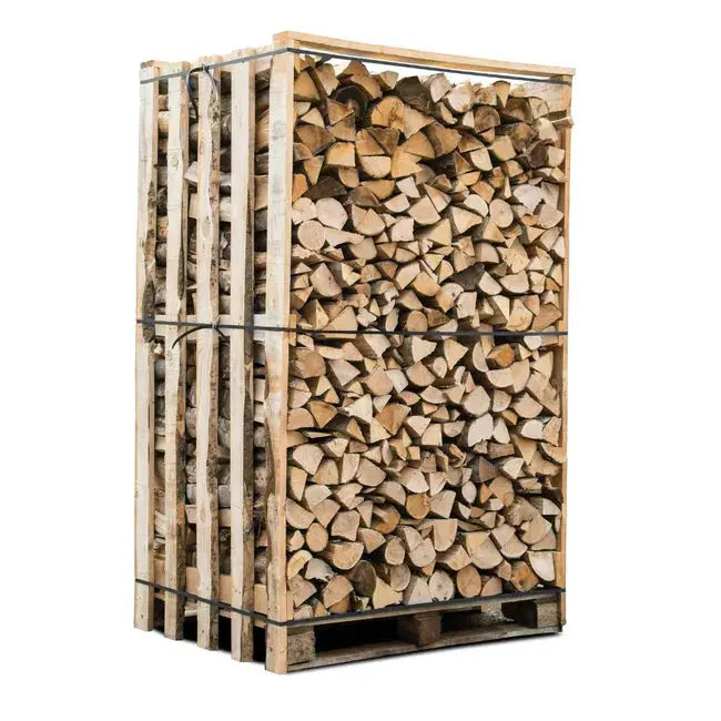 Trockenes Eichen-, Buchen- und Kastanien-Brennholz 30 cm – 3 Ster – 2,1 m³ auf Palette