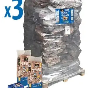 Woodstock Brennholz 40 cm – 3 Paletten – Kammergetrocknetes Hartholz